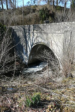 The old A9 (now B8079) as it crosses the Allt Girnaig river at Killiecrankie