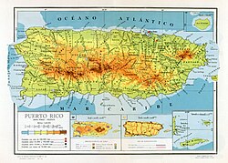 Map of Puerto Rico from 1952