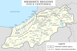 Historical Meskheti in the 8th-10th centuries