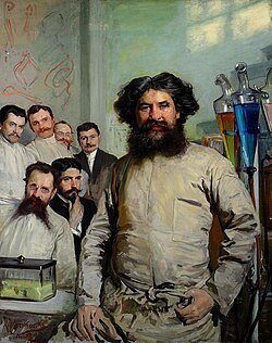The surgeon Ludwik Rydygier and his assistants. Painting by Leon Wyczółkowski