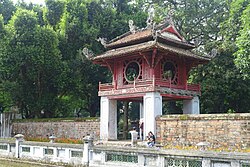 Temple of Literature, Hanoi. Confucian education and imperial examinations played a huge role in creating scholars and mandarins (bureaucrats) for East Asian dynasties.