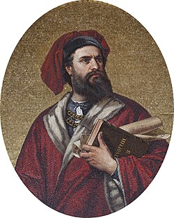 Marco Polo, explorer of the 13th century, recorded his 24 years-long travels in the Book of the Marvels of the World, introducing Europeans to Central Asia and China.[107]