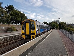 A train calling at Invergordon station