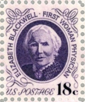 Elizabeth Blackwell on a 1974 stamp