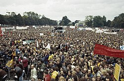 Protest against the deployment of Pershing II missiles in Europe, Bonn, West Germany, 1981