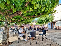 A sidewalk cafe in Spain