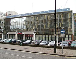 Media Wales, printing plant and main offices, Thomson House, Havelock Street and Park Street, Cardiff, Wales, 2007, demolished in 2008