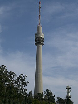 TV tower of RTP Porto studios in Monte da Virgem, Vila Nova de Gaia.