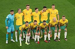 Australia before their match against France in the 2022 FIFA World Cup opening match