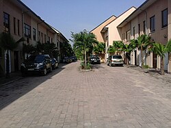 The inside of a gated community in Ngaliema, Kinshasa, DRC
