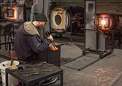 Glass studio in Brooklyn, New York in 2018