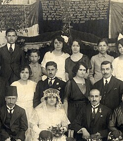 A Jewish wedding in Aleppo, Syria (Ottoman Empire), 1914.