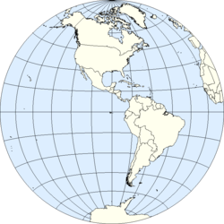 Map of the Western Hemisphere