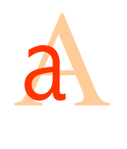 The lower-case "a" and upper-case "A" are the two case variants of the first letter in the English alphabet.