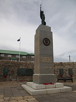 The 1982 Liberation Memorial in Stanley