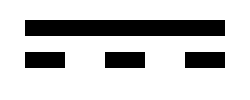 This symbol which can be represented with Unicode character U+2393 (⎓, "Direct Current Symbol Form Two") is found on many electronic devices that either require or produce direct current. ("Form One" is an em dash.[10])
