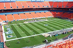 The then-named Sun Life Stadium, the venue of Super Bowl XLIV