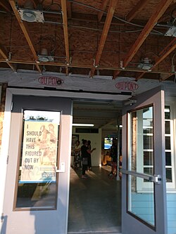 The pop-up model is also used by artists. Here a building under renovation serves as a one-evening art exhibit in Boise, Idaho.
