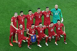 The Serbia starting XI for their first group match