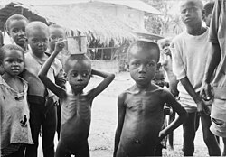 The blockade of Biafra during the Nigerian Civil War (1967–1970) resulted in a famine that ultimately cost at least a million lives.
