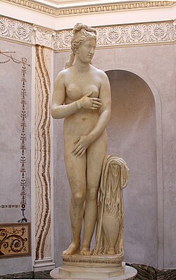 The Capitoline Venus, one of several Venus Pudica (modest Venus); 4th century AD, height: 193 cm
