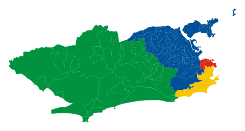 Municipality of Rio de Janeiro and its division into zones and neighborhoods West Zone North Zone South Zone Central Zone