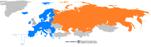 Single markets in European and post-Soviet countries; European Economic Area and Common Economic Space