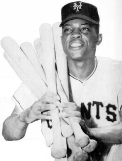 Willie Mays in 1954; 20-time All-Star,[56] 24 All-Star Games