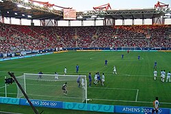 The Karaiskakis Stadium in Piraeus, the home ground of Greece from 2004 until 2017, and again since 2024.