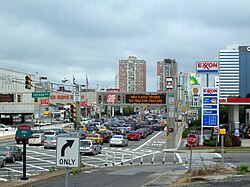 Surface street section of I-78 in Jersey City, New Jersey
