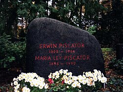Grave of Erwin Piscator and Maria Ley in Waldfriedhof Zehlendorf, Berlin