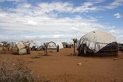 Shelters in Kenya for those displaced by the 2011 Horn of Africa drought