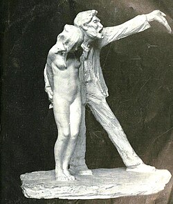 Statue of a young 19th-century prostituted child The White Slave by Abastenia St. Leger Eberle (1878–1942)