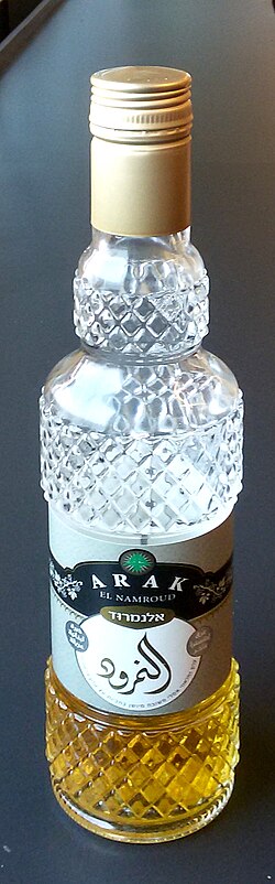 El Namroud, an aged arak distilled at Goren, a moshav in Israel.