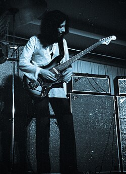 Peter Green performing with Fleetwood Mac in 1970