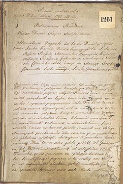 Old Lithuanian edition of the Constitution of 3 May 1791.
