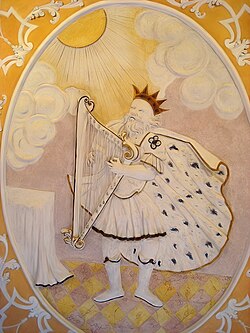 King David on the ceiling of Monheim town hall