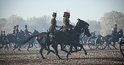 King's Troop, Royal Horse Artillery at a gun salute ceremony in 2012