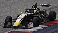 Simonazzi driving at the Red Bull Ring during the 2024 Euroformula Open