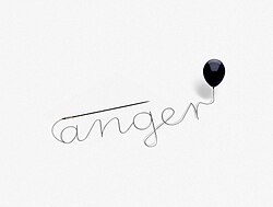 A metaphorical visualization of the word anger