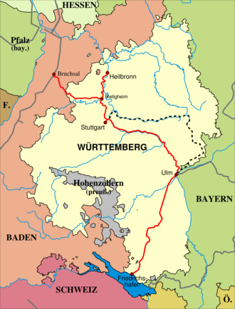 Railway network in 1854