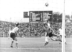 Streich heads East Germany into the lead against Argentina