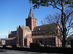 Magnus Erlendsson, Earl of Orkney was killed by his cousin Haakon Paulsson in April 1116. The building of St. Magnus Cathedral, Kirkwall in his honour by Rögnvald Kali commenced in 1137.[1]