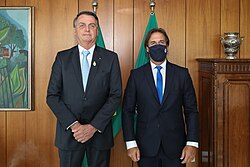 President Lacalle Pou with Brazilian President Jair Bolsonaro