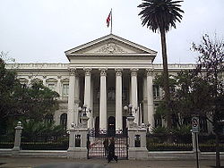Former National Congress in Santiago de Chile, ex-seat of the parliamentary power.