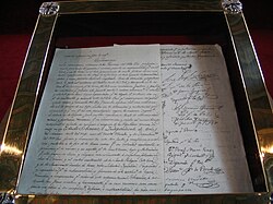 Bolivian Independence Act at Casa de la Libertad, Sucre.