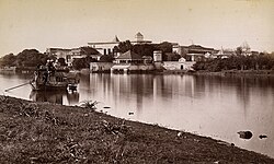 The Govindgarh Palace of the Maharaja of Rewa. The palace which was built as a hunting lodge later became famous for the first white tigers that were found in the adjacent jungle and raised in the palace zoo.