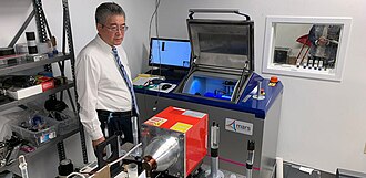 Wang in his X-ray imaging Lab