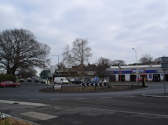 Bear Cross Roundabout is situated around half way along the A341 road.
