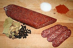 Lukanka, a traditional Bulgarian cold cut